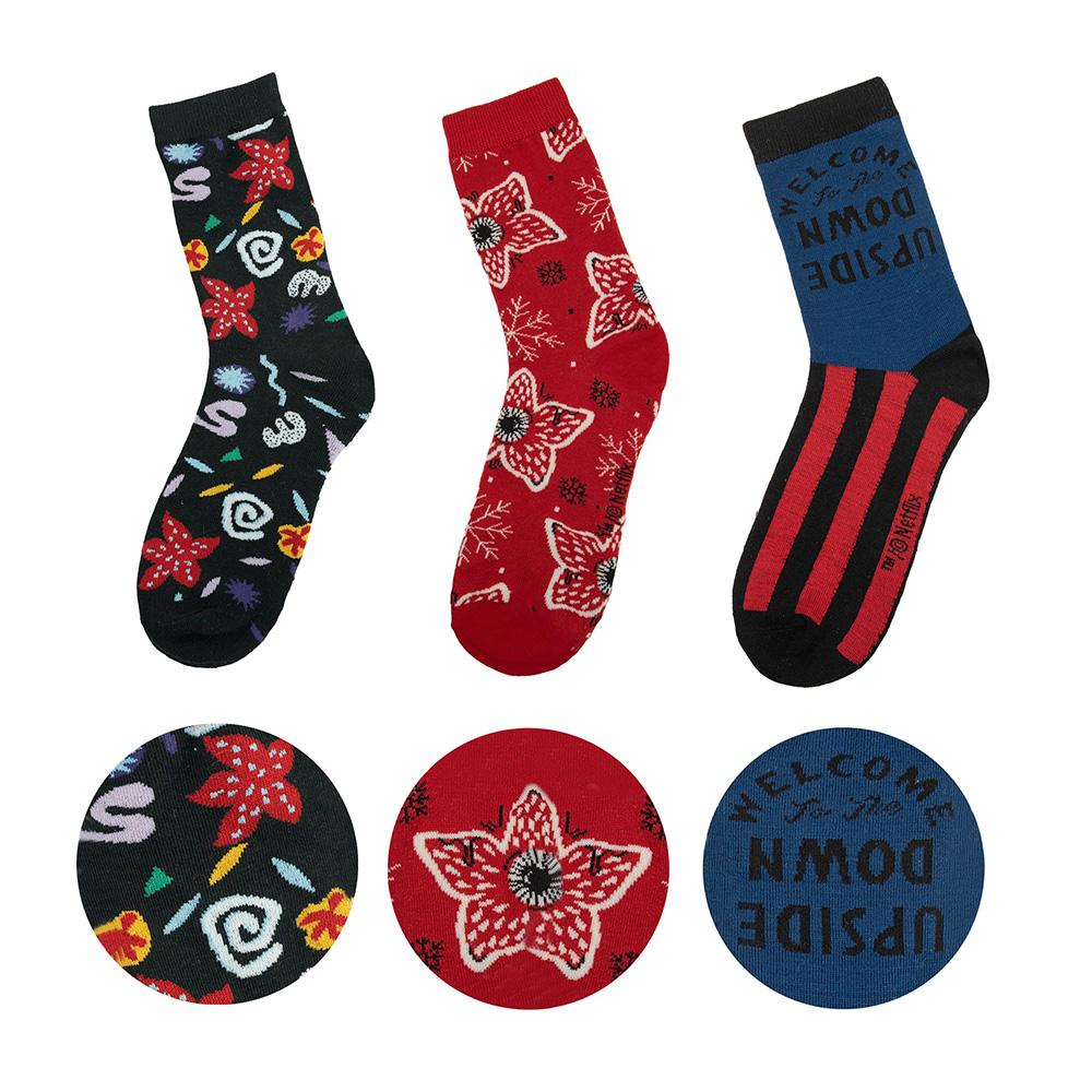 

Stranger Things Officially Licensed 3-Pair Pack Movie-Themed Socks Soft Comfortable Stylish Exquisite Accessories GreatGift 1Set Kid Friendly