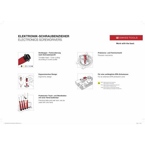 PB SWISS TOOLS 8641 SwissGrip Precision Screwdriver Set with Stand