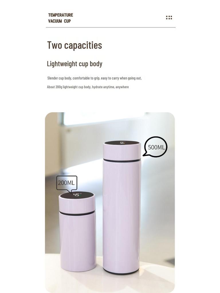Stainless Steel Insulated Mini Pocket Cup with Smart Display - Perfect Drink Cup Gift for All Ages