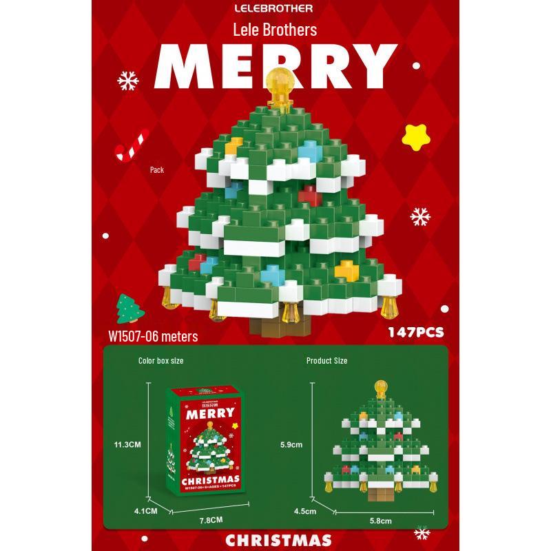 Lego-Compatible Christmas Building Toys: Assembled Santa & Tree Holiday Gifts for Kids