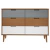 Vidaxl Chest of Drawers Molde, Brown, 113X40X80 Cm, Solid Pine Wood