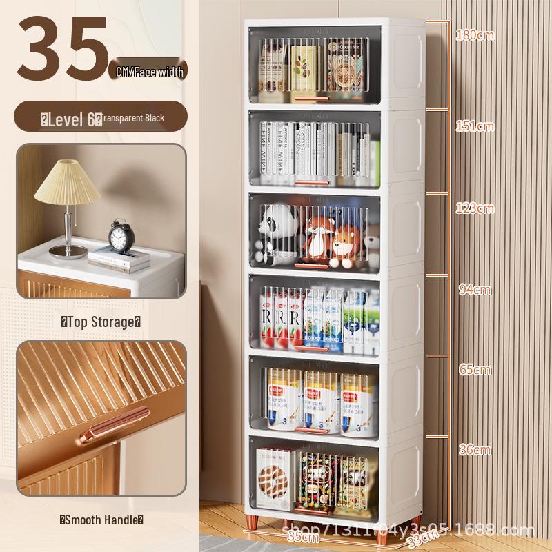 Light Luxury Multi-layer Transparent Storage Cabinet for Toys and Household Use