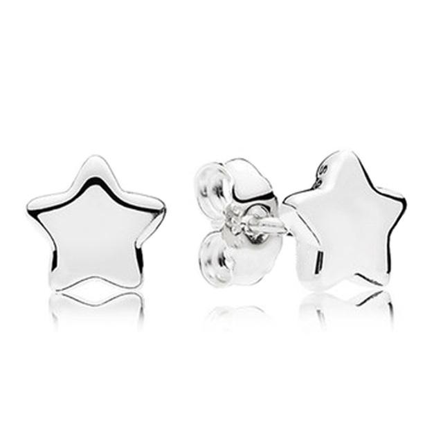 1 Paire Boucles d'Oreilles Argent Sterling 925 Argent Pentagramme Coupe Flocon de Neige Nœud Papillon Boucle d'Oreille Pour Femmes Mode Mariage Fête Bijoux Cadeau