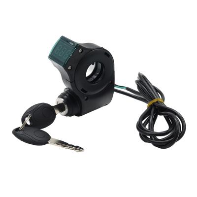 Electric Scooter Throttle Key Switches Lock Spare Part Electric Scooter Throttle Voltmeter with Digital Voltages Display
