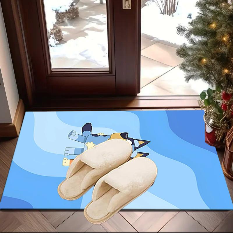 Bluey Friends Adventure Area Rug Office Rug, Chair Rug, Decor Carpet Livingroom Bedroom Mat, Large Size Fan Gifts Christmas Gifts