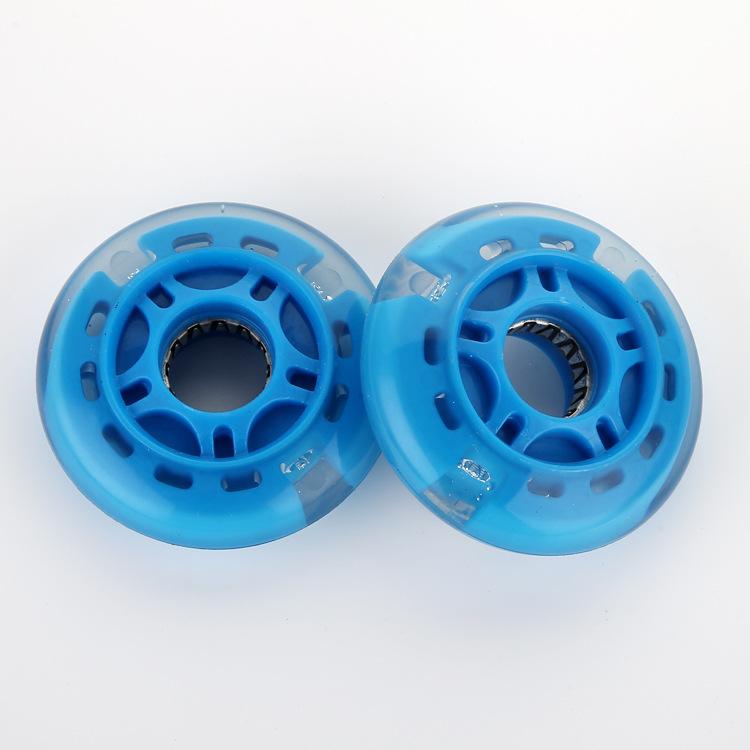Ruidongle Adult Kids Inline Skate Wheels High Elastic Wear Resistant Detachable Pu Wheels for Scooter Waveboard Tricycle Walker синий