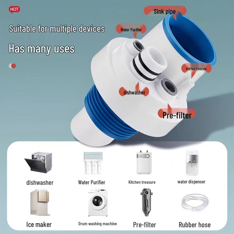 Xuanyong Kitchen Drain Pipe Four-Way Filter Connector