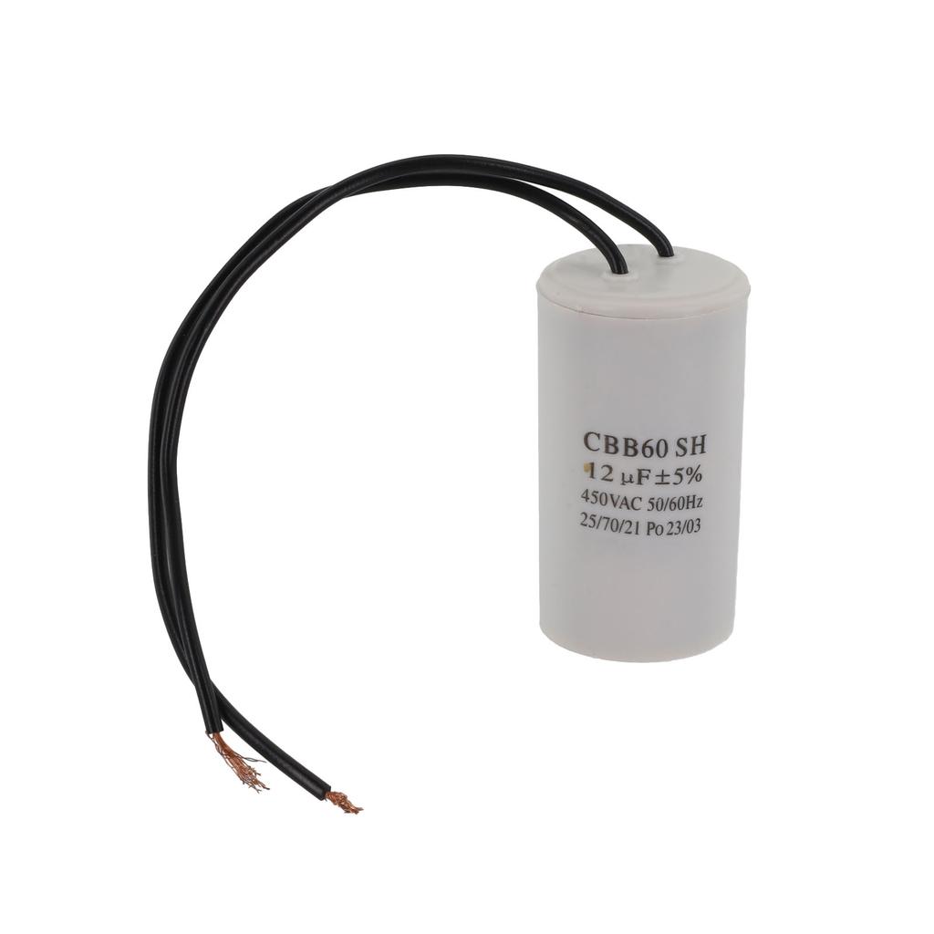 CBB60 Run Capacitor 450V AC 50 / 60Hz For Motor 40*73mm Accessories Run Round Capacitor White 20uf High Quality