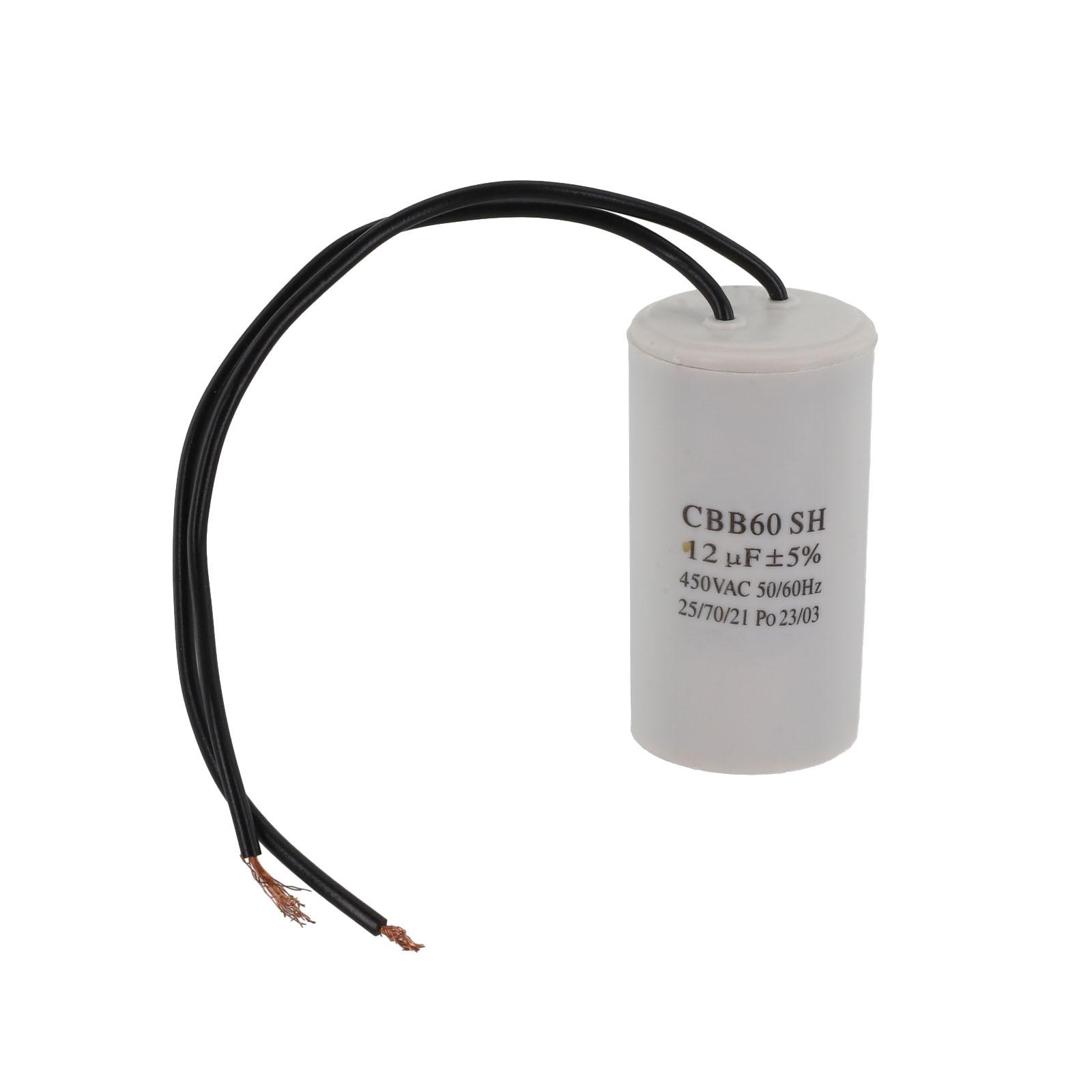 

CBB60 Run Capacitor 40*73mm 40/70/21 450V AC For Motor White Accessories Plastic Run Round Capacitor Practical