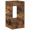 Side Table Smoked Oak 30 X 30 X 56 Cm Engineered Wood