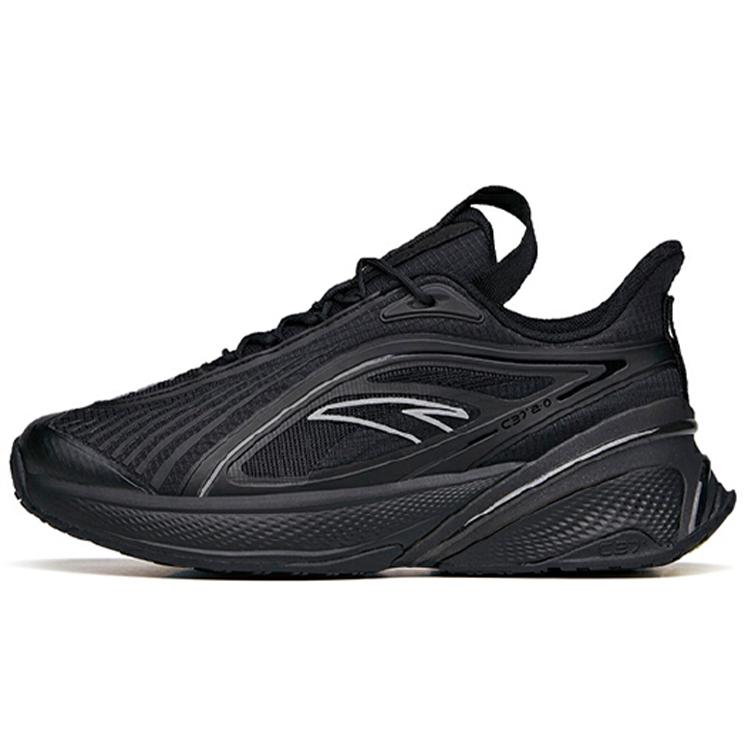 

New Anta C37 2.0 Cushioned Slip Resistant Low Top Running Shoes Women s Black 122135537R-3 36.5