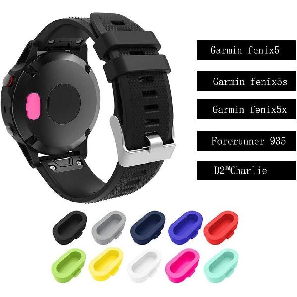 20 Pcs Colorful Charger Port Protectors Compatible with Fenix 6X 6S 65 5S 5X Plus Garmin Vivoactive 4 4s 3 Music Forerunner 935 Approach S60 Quatix5