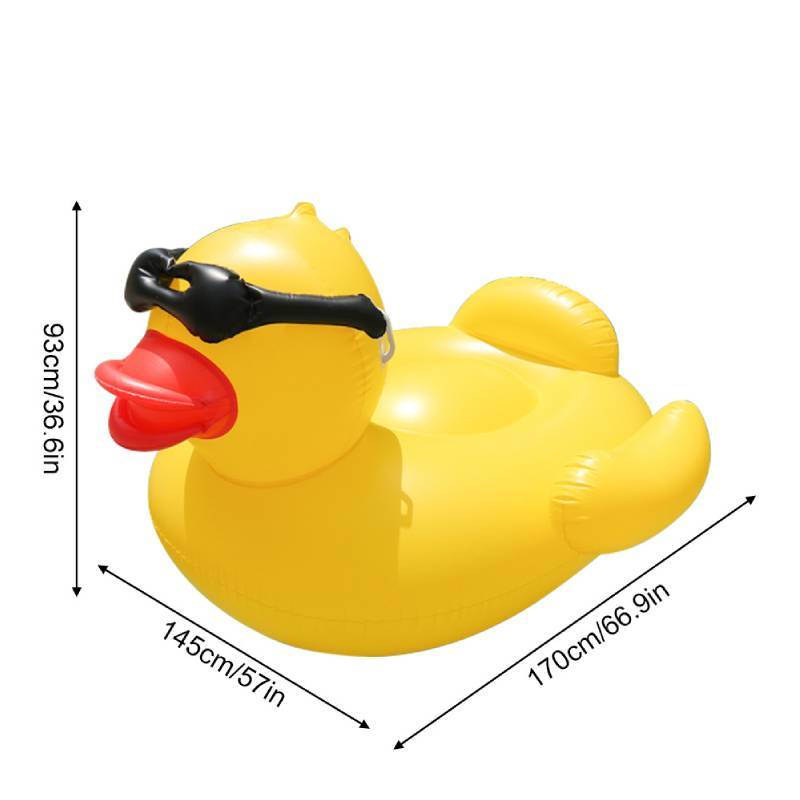 Yellow Duck Inflatable Float Pool Lounge Pvc Cartoon Water Ride For Adults Kids