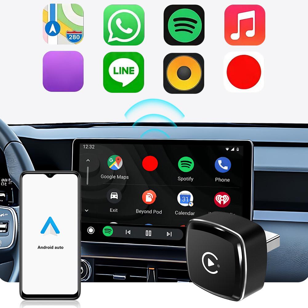2 in 1 Wireless CarPlay Android Auto Adapter Smart Box Convert Wired To Wireless Smart USB Dongle for Factory Wired CarPlay Cars