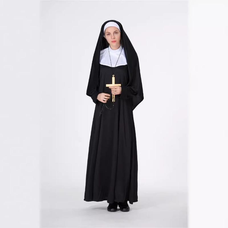 Halloween Sub-code Adult Women's Virgin Mary Costume Nun Priest Costume Dance Costume