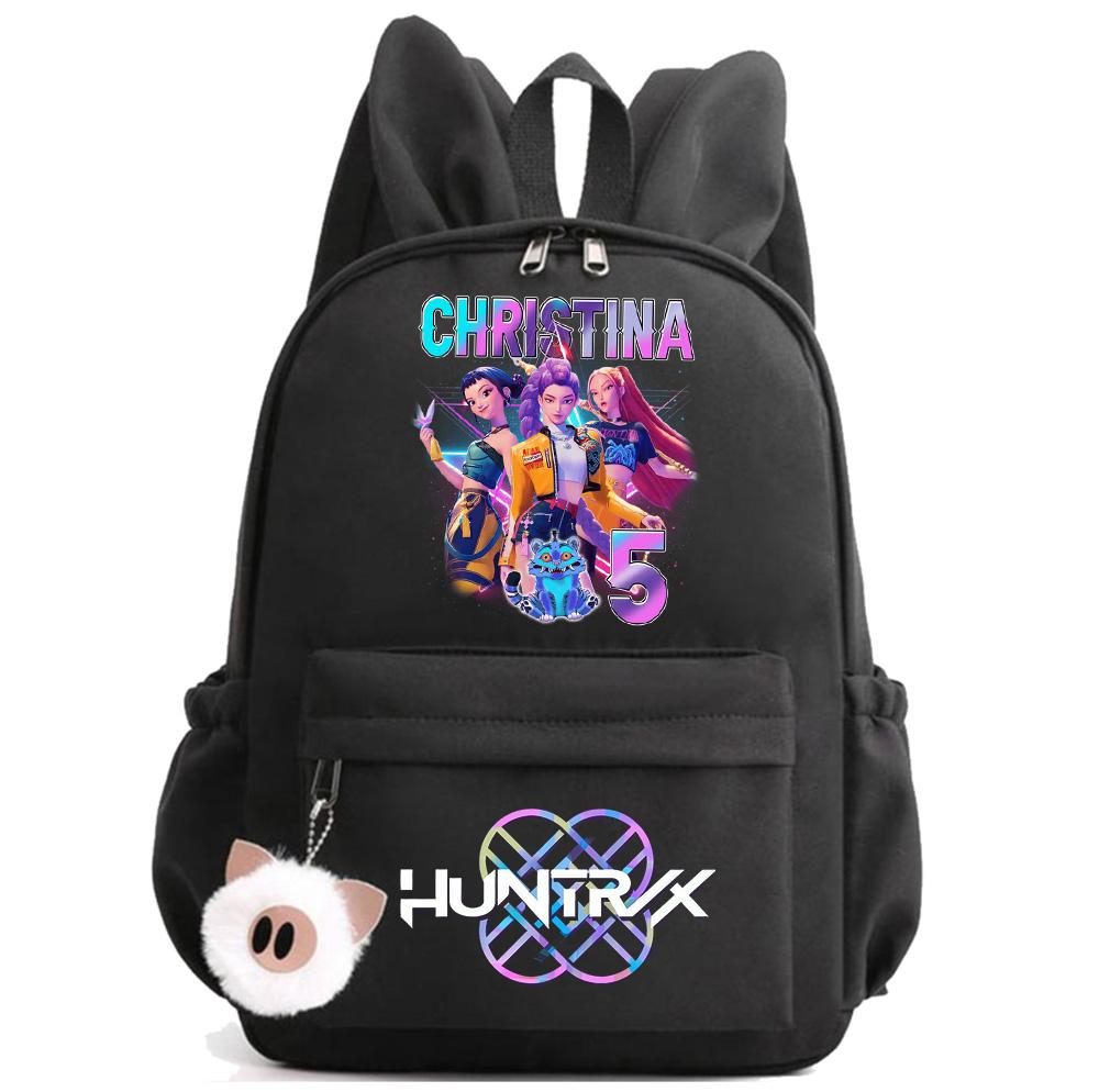 Anime Cartoon K-Pop Demon Hunters Printed Backpack for Teenger Children Student Schoolbag Girl Kid Gift Women Large Capacity Waterproof Travel Bag