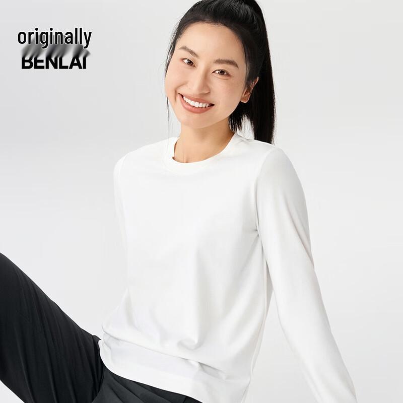 BENLAI Women's Anti-Bacterial Round Neck Long Sleeve Knit Tee