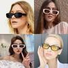 1pc Fashion Small Square Frame Sunglasses Combination Black White Set Retro Style Cute Ladies Daily Holiday Decoration Glasses