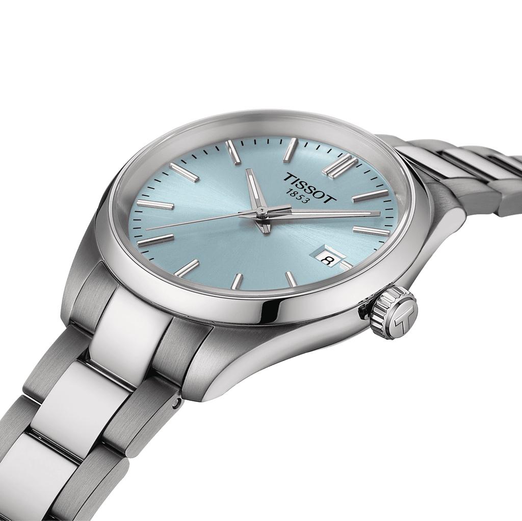 Tissot Relógio Masculino de Moda em Aço Inoxidável com Mostrador Azul Gelo T150.210.11.351.00