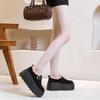 Fashion 2025 New 8cm Flat Platform Women Winter Loafers Fashion Suede Leather Basic Oxfords Outdoor Keep Warm Plush Ladies Shoes Woman