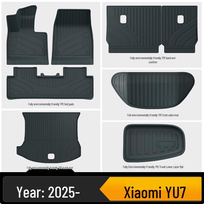 TPE Floor Mats for Xiaomi YU7 - Eco-friendly, Odorless, Color-Matching Interior.