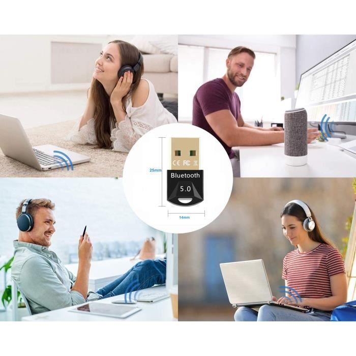 Bluetooth Key USB Dongle - Phonillico - Bluetooth 5.0 - Compatible Windows 11-7 - Fast Transmission