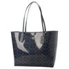 City Coated Canvas Tote Bag, Shopping Bag, Handbag, Shoulder Bag Large Women's Dark Blue CAK30-SVD9
