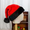 Christmas Santa Hat For Adults Xmas Holiday Hats Unisex Velvet Red Classic Fur Comfort New Year Festive Party Supplies