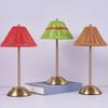 LED Rattan Wiederaufladbare Schreibtischlampe Sanfter Schein Retro Atmosphäre Beleuchtung für Südostasiatischen Stil Yoga Raum Dekor