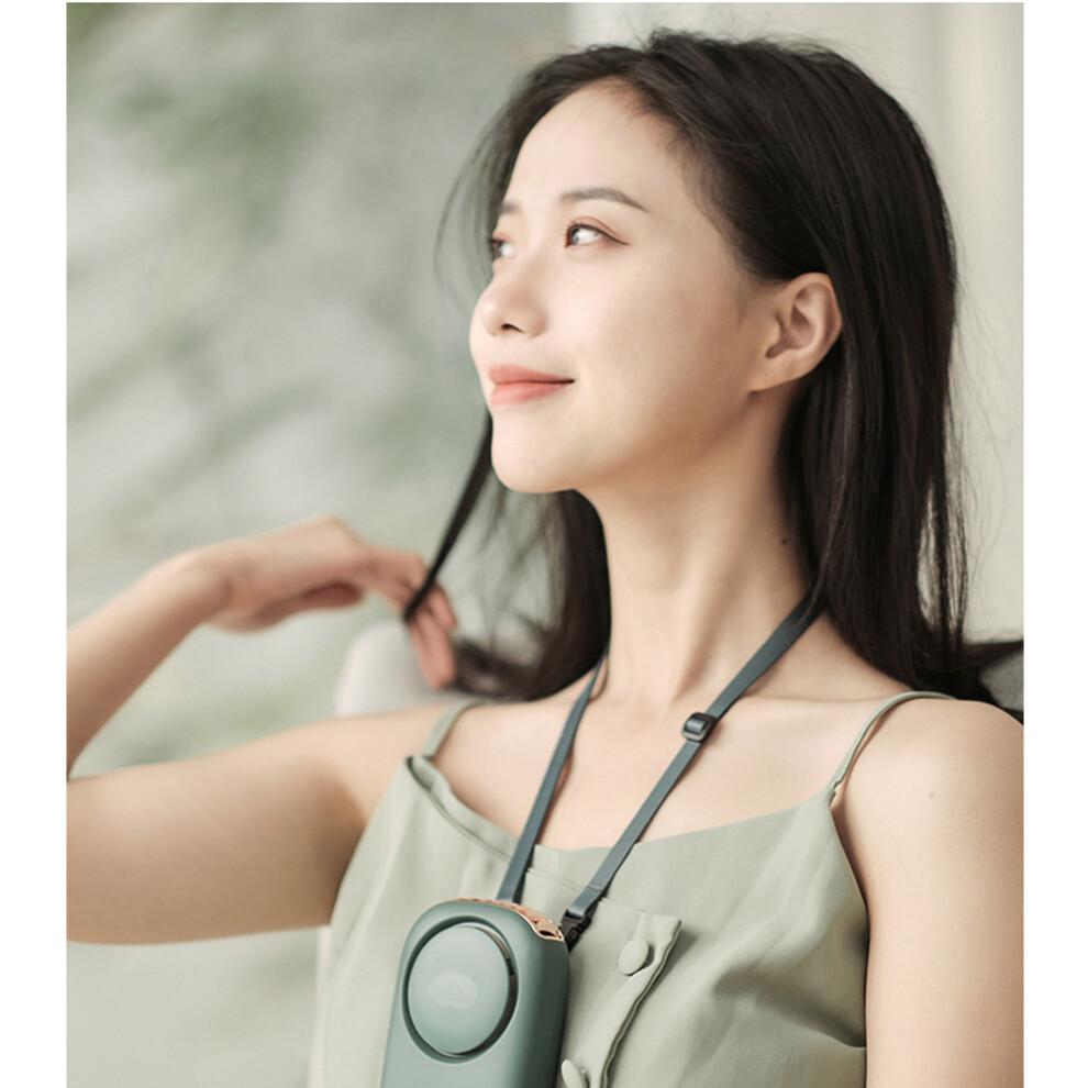 Portable Neck Fan with LED Display, Battery Powered Necklace Fan with Over 10 Hours Working Time on Setting 1, for Running, Hiking, Camping, and