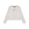 Women's Casual Crewneck Long-Sleeve Sweatshirt In Light Silver Gray