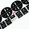 AC Button Repair Decal Dash Switch Stickers Black for Chevy Avalanche Silverado Suburban Tahoe GMC Sierra Yukon 2007-2014 Control Button Repair