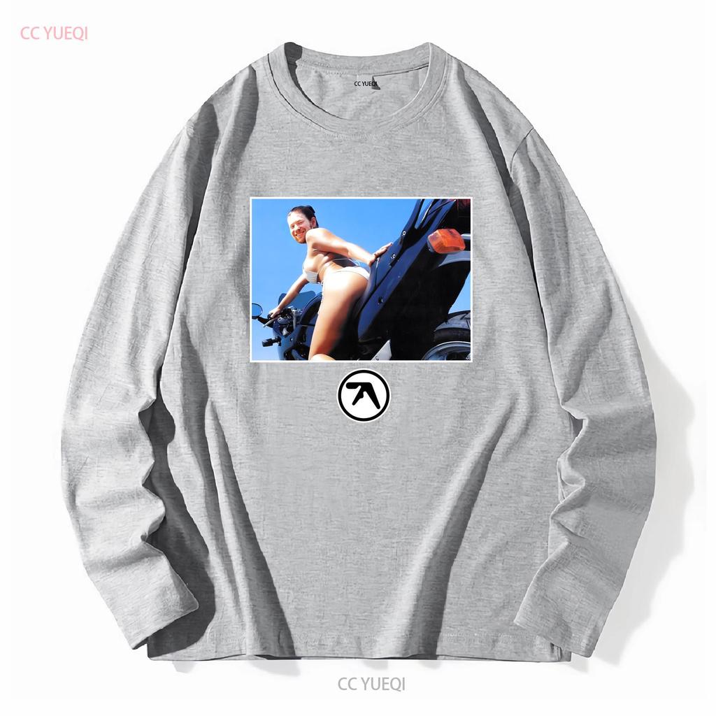 Aphex Twin windowlicker das Mädchen Motorrad T-Shirt tee schwarz vintage gewaschen leicht lässig Unisex vielseitig bequem