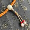 Honey Yellow Weathered Bodhi Seed Beads Mala Bracelet for Men and Women