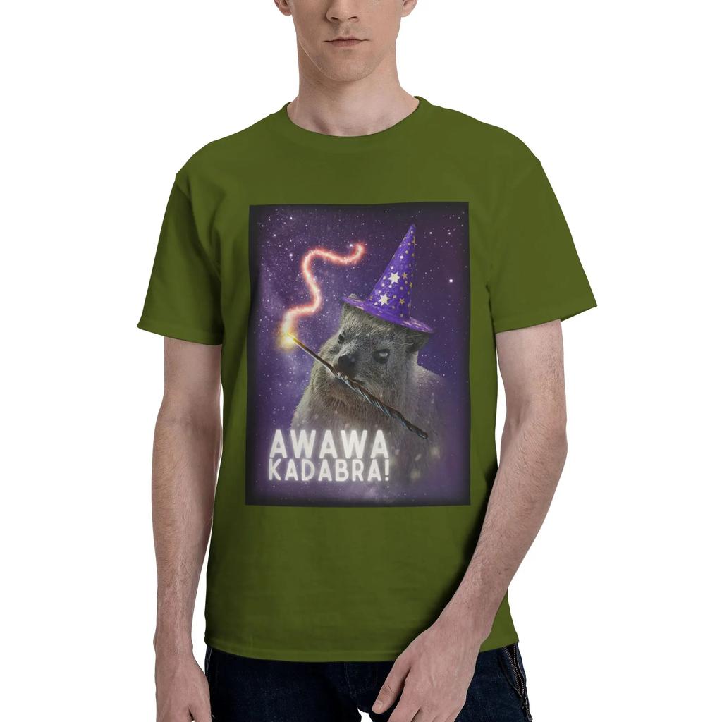 Awawa Kadabra Rock Hyrax Wizard 100 Cotton TShirt Mens Funny T Shirts Men Crew Neck Short Sleeve S6XL