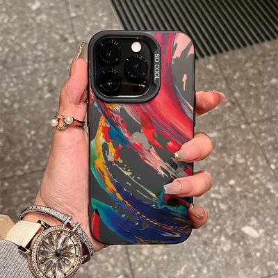 Oil Paint Splash Ink iPhone Case for iPhone for 15 ProMax- Silicone iPhone Cover for Apple 15/15pro/15plus/15promax/14/13/12/11/XS Lady