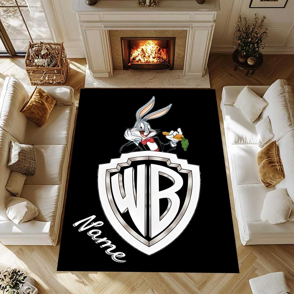 Warner Bros. Funktioniert (68) Personalisieren Sie Ihren Namens-Teppich, Ihr Bürostuhl-Kissen, Ihr Geschenk für Schlafzimmer und Wohnzimmer zu Hause.