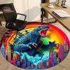 1pc Dinosaur Office Round Area Rug, Under Office Chairs Bedroom Living Room Home Decor  a1016234