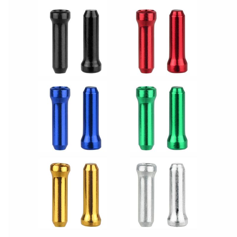 20Pcs Multiple Colors Aluminum Alloy Bicycle Brake Shifter Inner Cable Tips Crimps Wire End Cap Cable Line Core Cap Cover Gear
