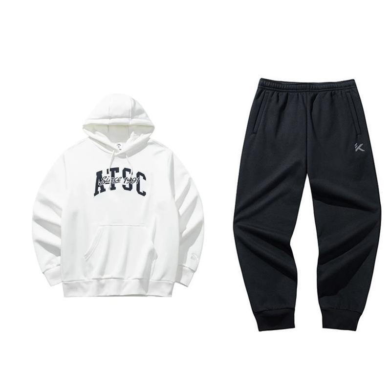 

Anta Warm Hooded Pullover Casual Sports Suit Men suits 152448731N-1+152441314-3 XL