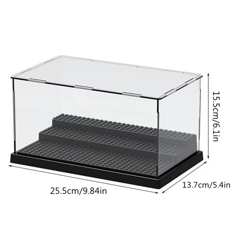 Non-Toxic Acrylic Transparent Display Box Building Blocks Model Assemble Dust Cover Figures Toys Protection Showcase Compatible With Brand