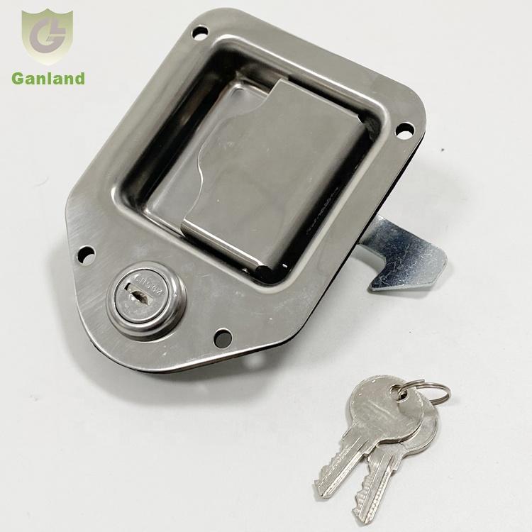 GL-12111 Stainless Paddle Latch Lock Flush Tool Box Lock Tear Drop Latch