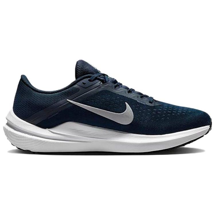Nike Winflo 10 College Navy Metallic Silver Men Sneakers Blue Platinum-Tint Black DV4022-400