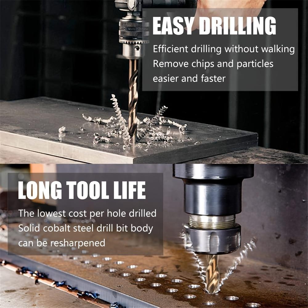 13pc/19pc/25pc Drill Bit Twist Drill Set Hole Opener Multifunctional Stainless Steel Metal Punching Twist Drill Bit