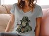 Monkey T-Shirt, Gangster Ape Tee with Cigar and Leather Jacket