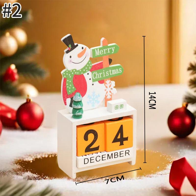 Wooden Christmas Tree Calendar Christmas Party Children's Gift Countdown Christmas Eve Gift Wooden Desktop Calendar Ornament