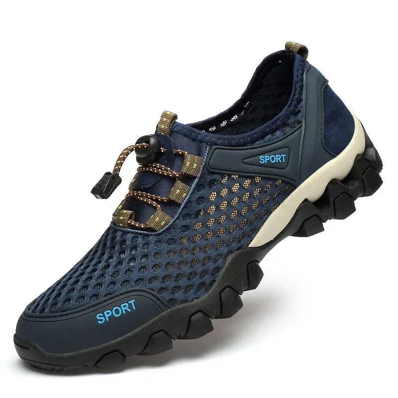 Fashion Men'scomfortable Mesh Sports Shoes Fashion Mountaineering Breathable Lightweight Anti Slip Shoes Outdoor Casual  Travel