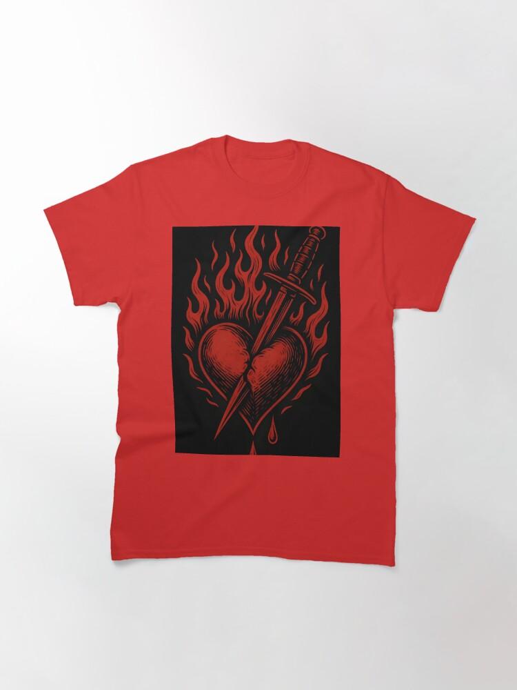 Heart In Flames and Chains Classic T-Shirt
