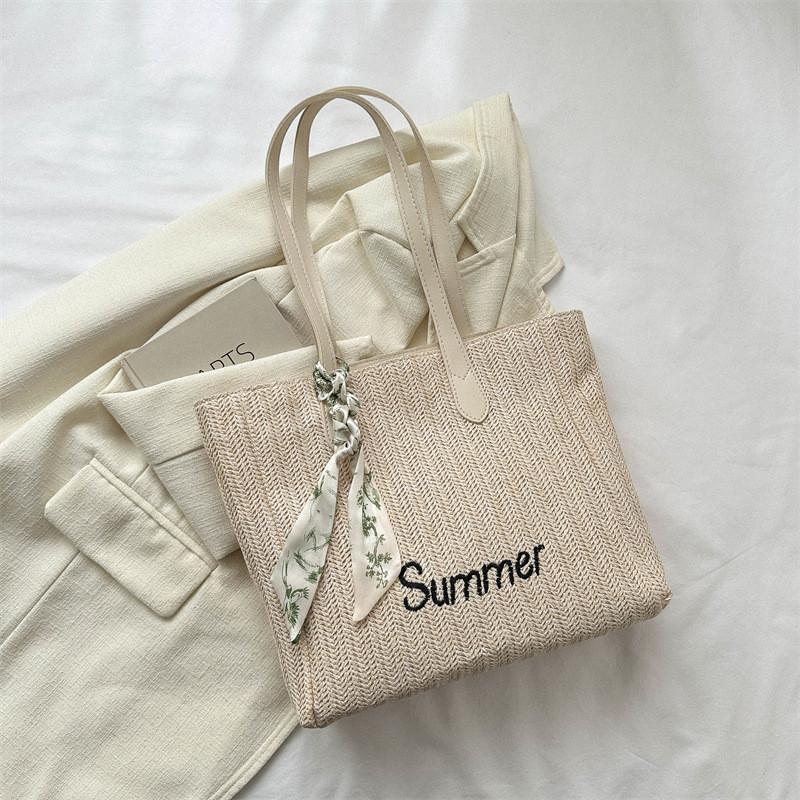 

Fashionable Weaved Tote Bag For Women Perfect For Everyday Use In Urban Street Style белый