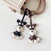 Pu Leather Dog Puppy Pendant Keychain Cute Animal Keyring Women Bag Charm Handbag Hanging Decoration For Girl Gifts